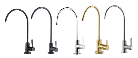 Five matching mini-faucet finishes