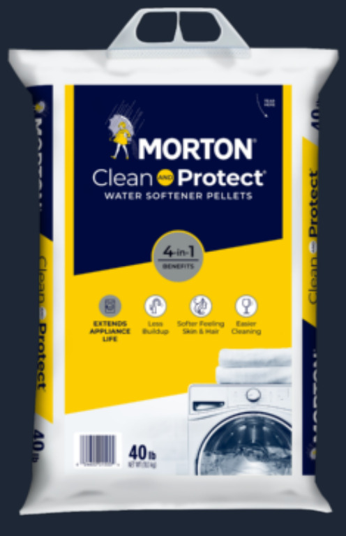 Morton Clean and Protect softener salt, 40 lb bag